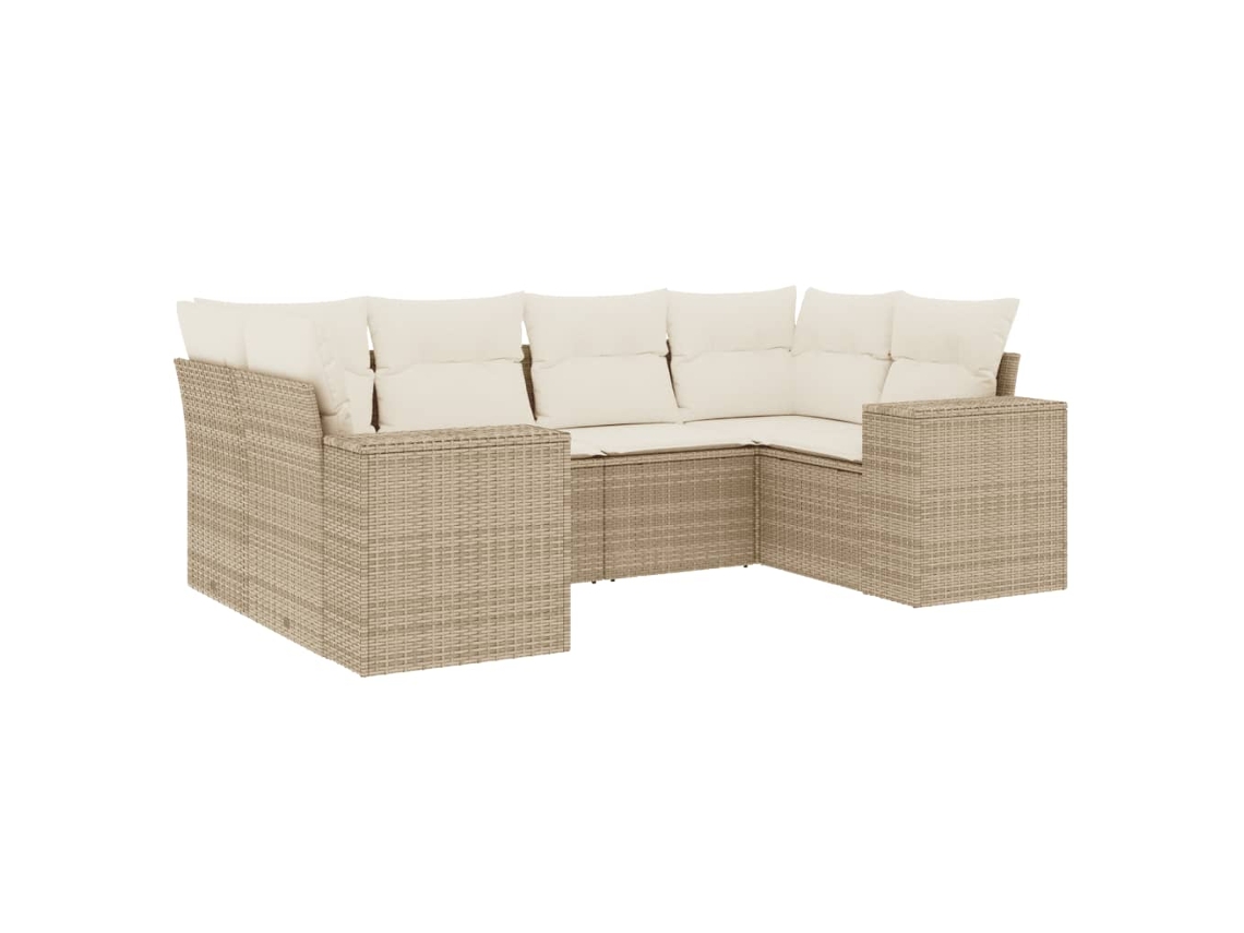 Garden Sofa Set, Garden Sofa Sets Vidaxl Bege Rattan / Vime (n/a)