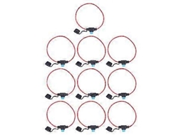 20 Peças/conjunto Porta Fusível Em Linha 18awg À Prova Dágua Soquete Com Lâmina Fusível 15a Slowmoose