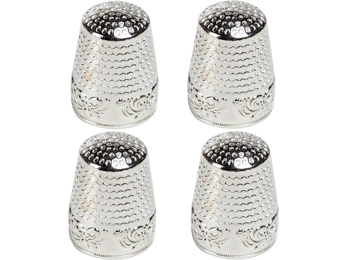 Conjunto de 4 Dedais, Protetor de Dedos para Dedal, Acessórios para Ferramentas de Costura Diy AQUAFORGE