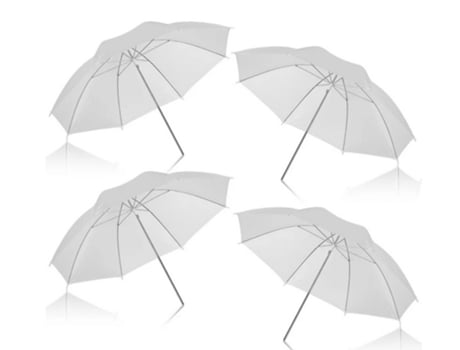 Pack 4 Sombrinhas 84Cm Brancas ANDOER