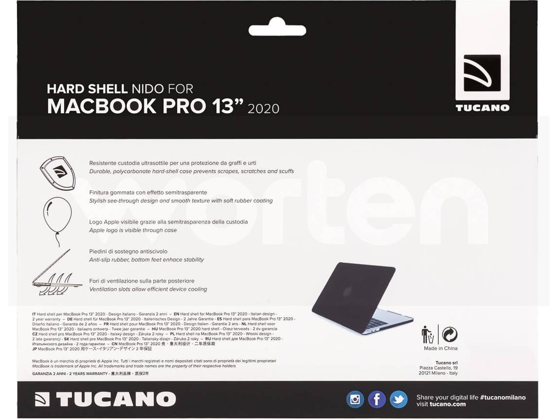 Capa TUCANO para Macbook Pro 13' (Preto)