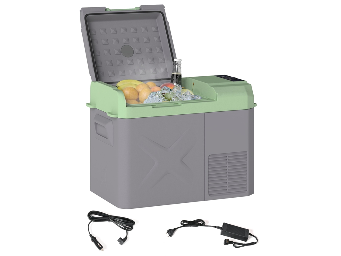 Geleira Portátil Elétrica 24.2l com Compressor, Rodas e Ecrã Led BTFORUS