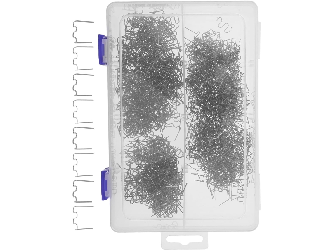 Kit Com 1000 Grampos De Solda De Ferro Para Reparo De Plástico, Tamanho Duplo 6 Mm E 8 Mm, Ideal Par Gokoco
