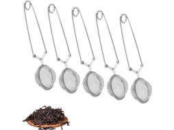 Bola De Chá, 5 Peças Pinças Chá Em Aço Inoxidável, Infusor Formato Bola, Pinça Coadora Malha Fina, Para A Granel E Especiarias Vin Aquaforge