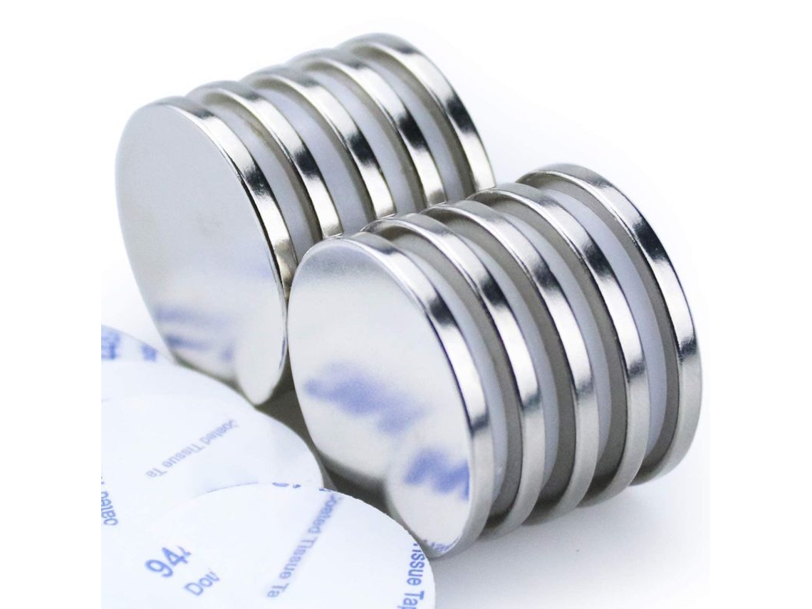 Ímãs de Neodímio com Adesivo 30mm 10un S/MARCA