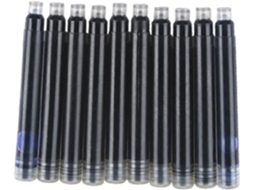 Pacote Com 10 Cartuchos De Recarga Para Caneta Tinteiro Na Cor Azul,