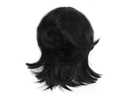 Peluca Negra Corta Y Recta Para Mujer Para Disfraces De Halloween Y Cosplay