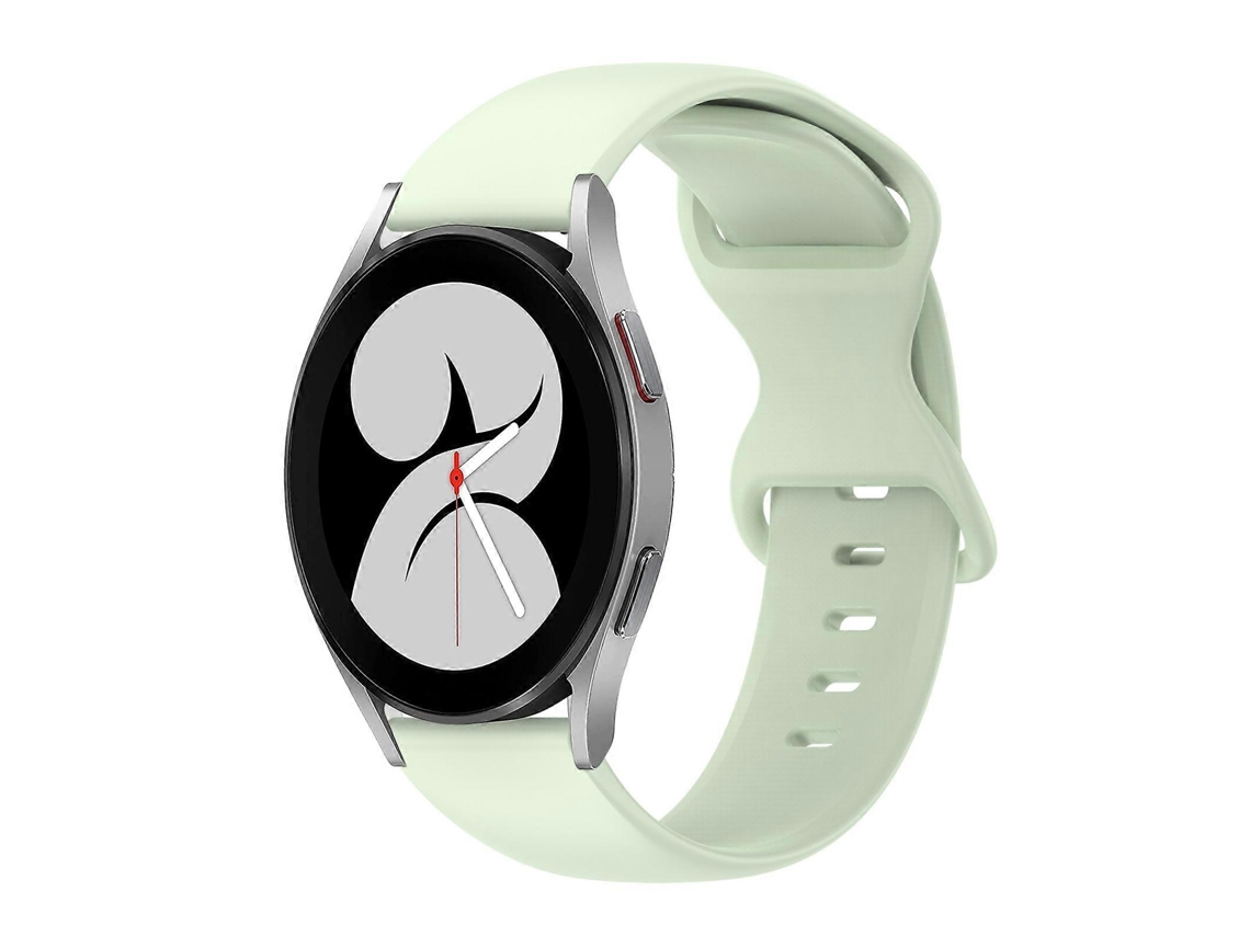 Pulseira De Silicone De Cor Sólida Com Fecho Borboleta Para Samsung Galaxy Watch 4 (40 Mm X 20 Mm).