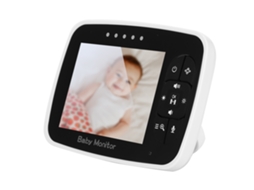 Monitor De Bebê Ptz 3,5 Polegadas Com Zoom, Comunicação Bidirecional, Detecção Temperatura, Visão Noturna, Canções Ninar E Compati Aquaforge