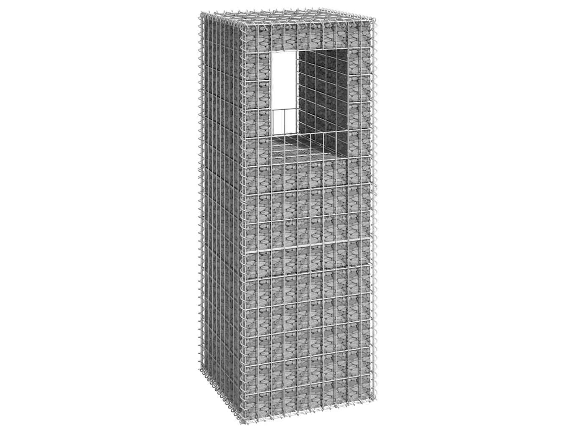 Vidaxl Poste/cesto Gabião 50x50x140 Cm Ferro