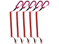 Corda de Controle Peixes Luya com Mosquetão, 1,5 M, 10 Unidades AQUAFORGE (mosquetão Vermelho)