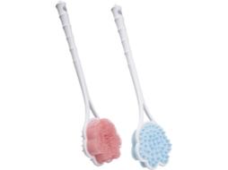 Lurelia Pack De 2 Escovas De Silicone Para Costas E Corpo, Silicone Macio, Cabo Longo E Cerdas Macias