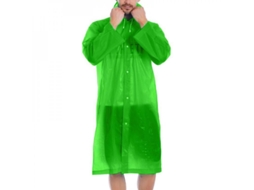 Impermeável Eva Reutilizável Para Adultos Capuz Abrigo Impermeável Poncho Cwv Talla Única Verde