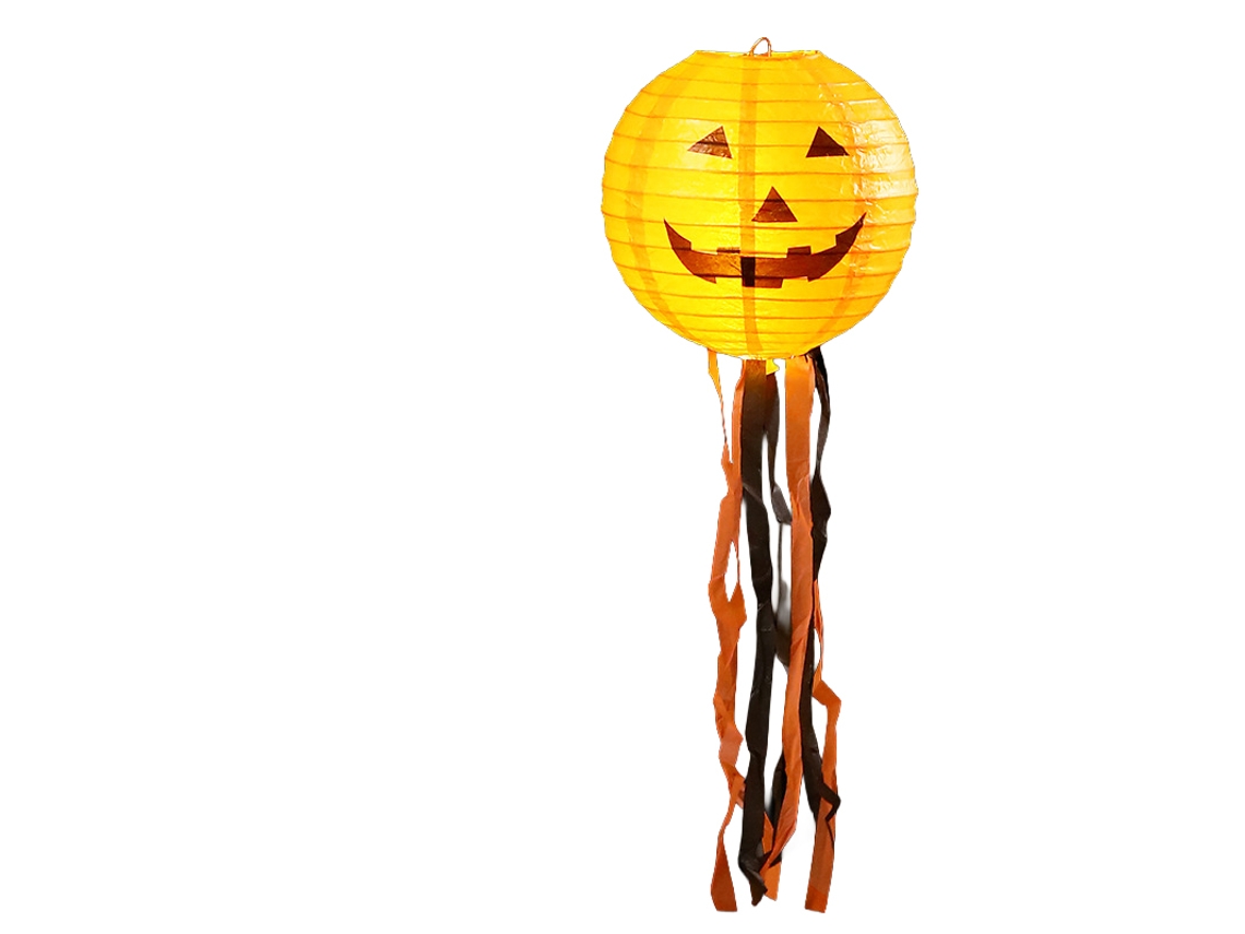 Laxiscreedlanterna De Papel Com Luz Led Para Decoração De Halloween, Abóbora E Cenário Festivo, 8 Polegadas