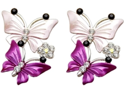 Conjunto De 2 Peças De Difusor De Fragrâncias Decorativo E Delicado Em Liga Metálica Com Clipe Para Perfume.