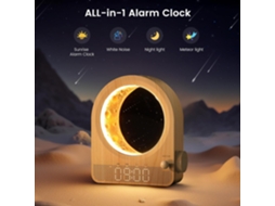Relógio de Alarme ao Nascer do Sol com Ruído Branco e Luz da Lua YANYXR