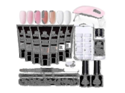 Este Kit Completo De Gel Para Unhas De Alongamento Inclui 7 Cores Rosa E Nude E Uma Lâmpada Uv/led.