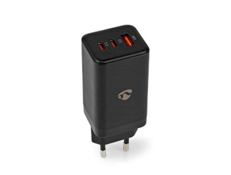 Carregador de Casa NEDIS 2Xusb-C + 1Xusb Smart Ic 65W Preto