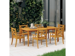 Vidaxl Cadeiras Jantar P/ Jardim 6 Pcs Madeira De Acácia Maciça