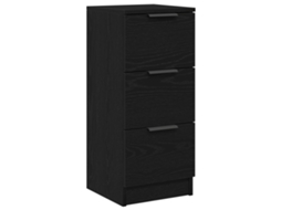 Conjunto 2 Buffet Vidaxl Preto Derivados De Madeira (30 X 30 X 70 Cm)