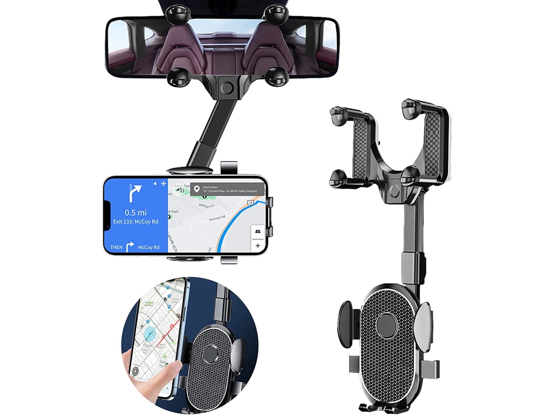 Suporte Universal Para Celular Veicular, Giratório 360° E Retrátil, Compatível Com Todos Os Modelos De Celulares.