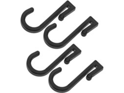 Ganchos De Plástico Pequenos Em Formato J, Pretos, 2 Mm, Para Montagem