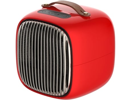 Mini Aquecedor de Cerâmica para Banheiro, 800 W com Oscilação de 65°, Silencioso (Vermelho)