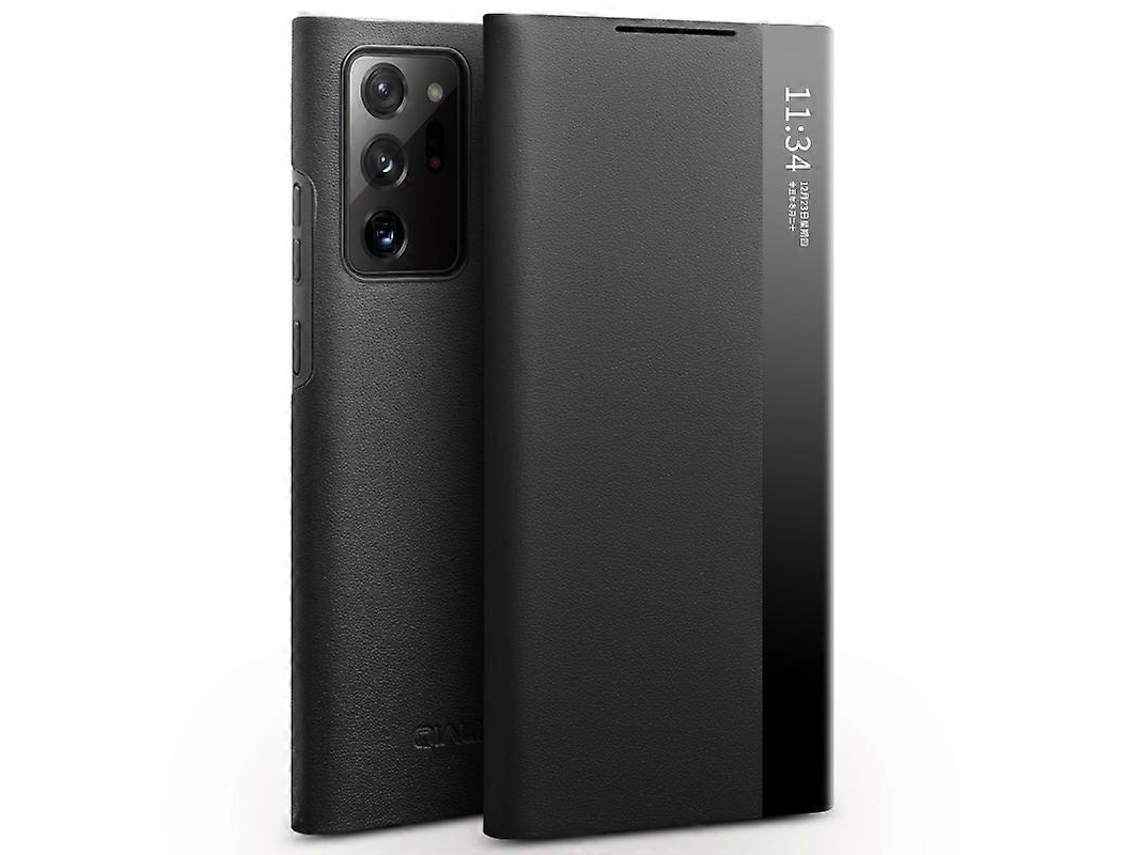 Capa De Couro Qialino Com Janela Lateral Para Smartphone Samsung Galaxy Note20 Ultra