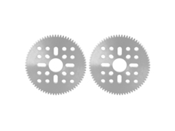 2pcs Engrenagem Cilíndrica Reta Alumínio Anodizado 0.8mod 4 Orifícios Longos 16 Circulares