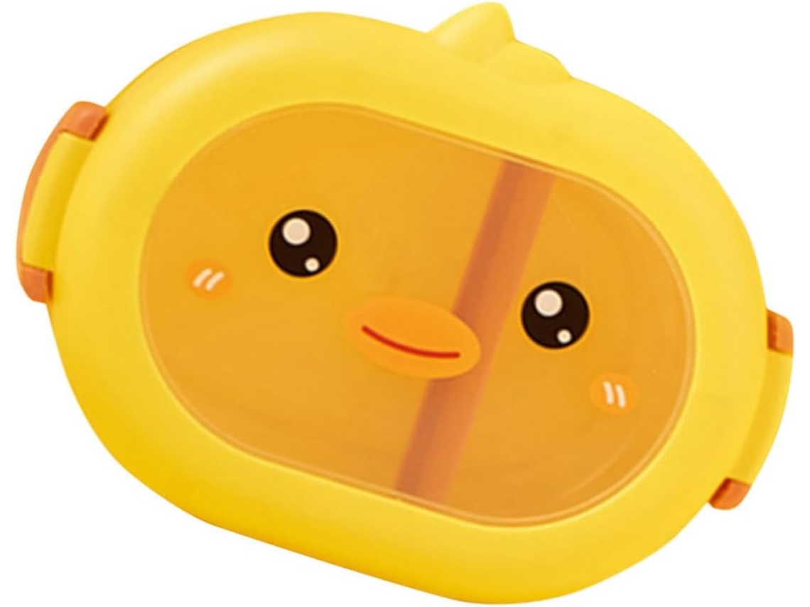 Lancheira Bento Aboofan De Plástico Amarelo Com Compartimentos, Portátil E Multifuncional Para O Escritório Atividades