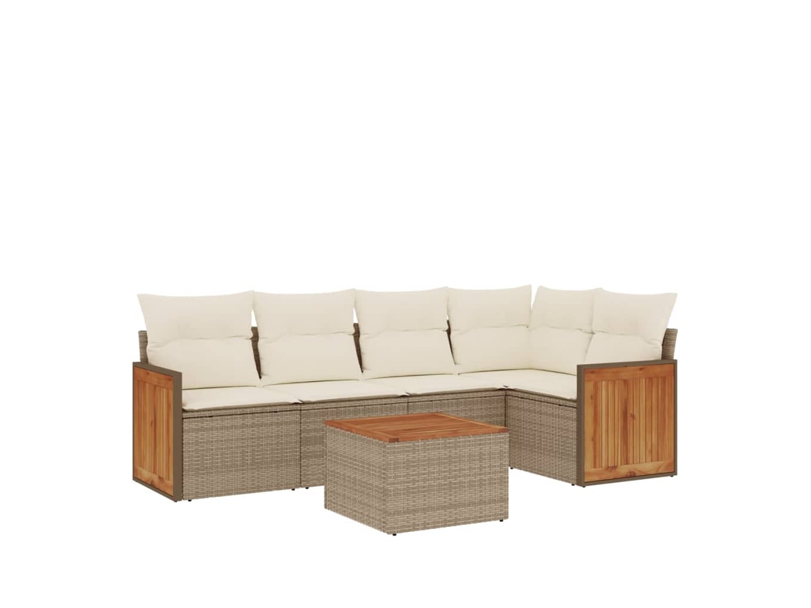 Garden Sofa Set, Garden Sofa Sets Vidaxl Bege Rattan / Vime (n/a)