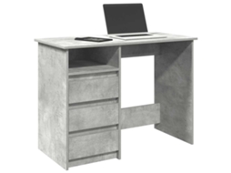 Vidaxl Secretária 102x50x75 Cm Derivados De Madeira Cinzento Cimento