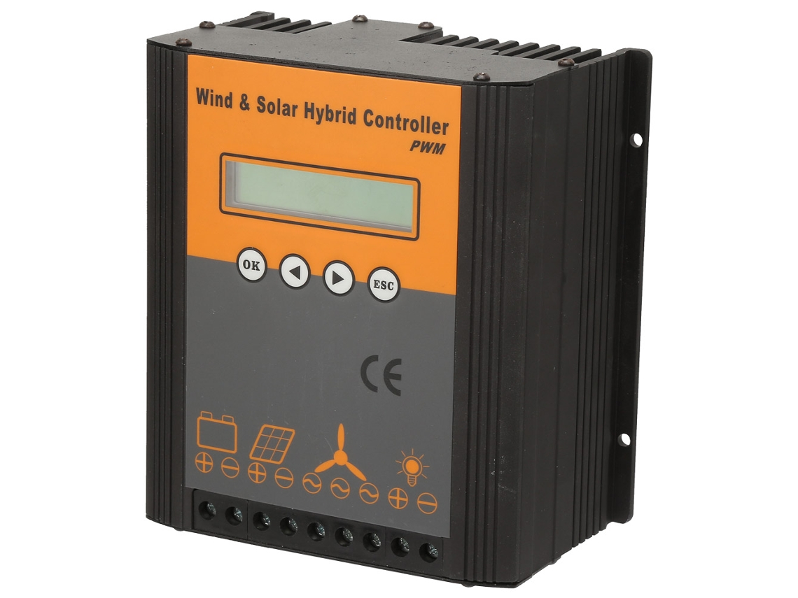 Laxiscreed Controlador Híbrido Solar E Wind 12v Pwm Para Carregamento Eficiente