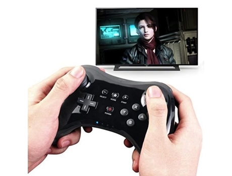 Manette Clássica Sem Fio Pro Controller Gamepad Para Nintendo Wii U Cabo Usb Adtobast