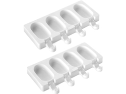 Formas Para Gelado Em Silicone 4 Picolés 70 Ml Cada Bpa Free 2 Peças