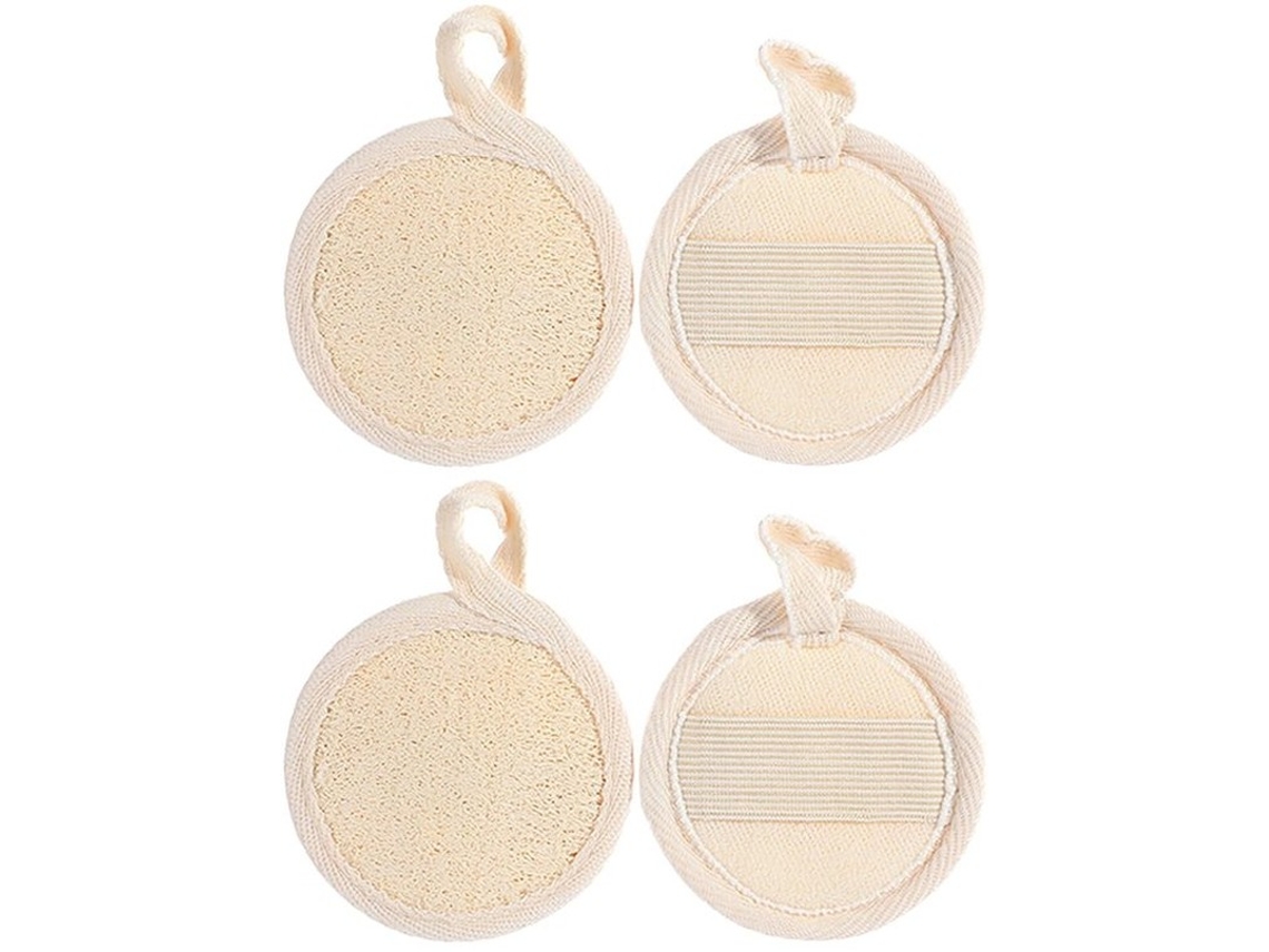 Loofah De Pano - 4 Unidades - Pano Exfoliante - Loofa Natural - Limpeza Profunda - Tecido De Batisfaiá - Para Pele Mais Saudável - Pano De Exfoliação