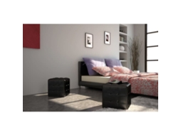 Maison Exclusive - Bancos Em Cubo 2 Pcs Preto
