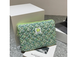 Capa Para Laptop Bolsa Com Forro 11 Polegadas Flor Verde Flor Verde Slowmoose