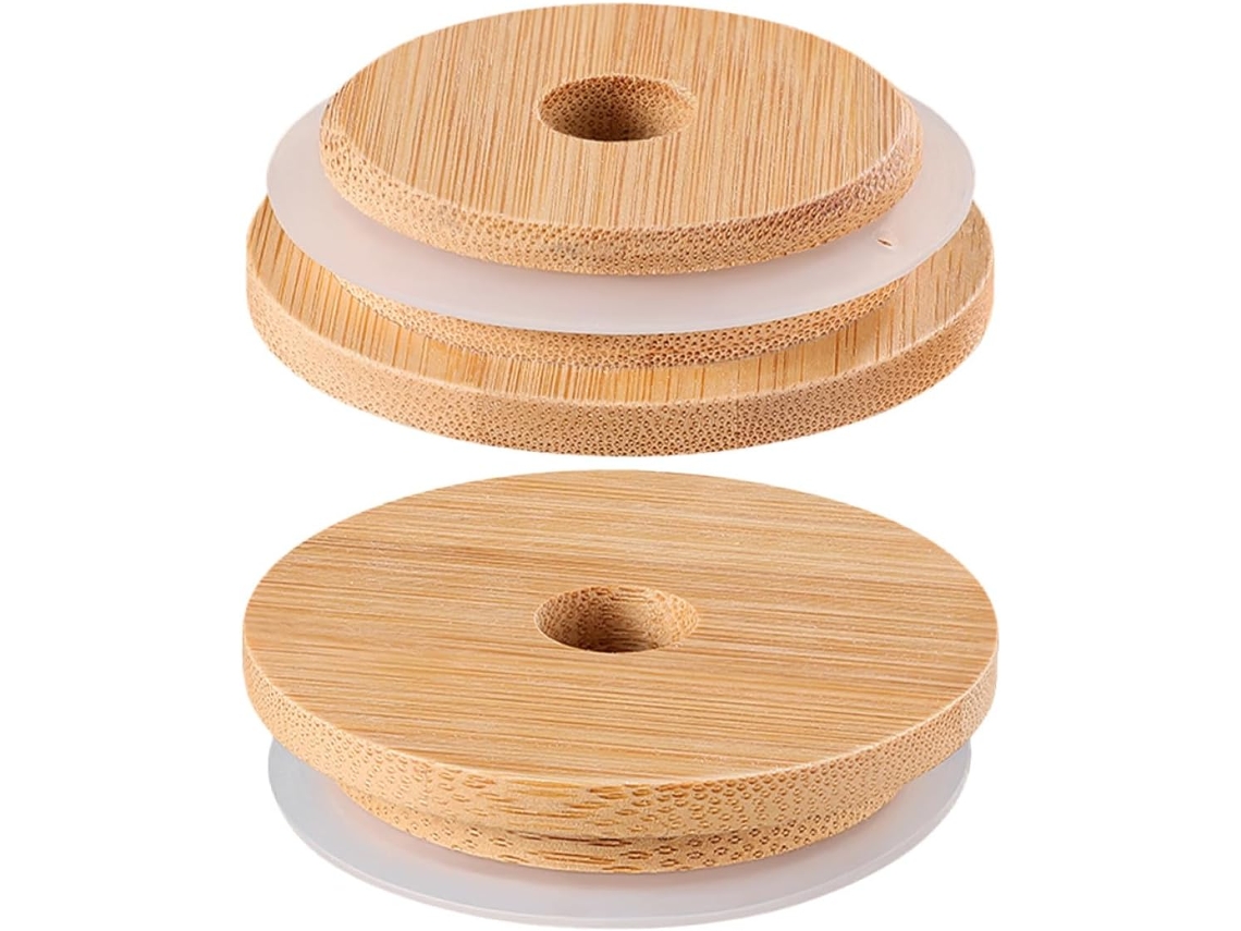 Tampas Reutilizáveis De Frasco Vidro 70 Mm Com Vedação Hermética, Pacote 2 - Conservas Para Armazenamento E Copos Água