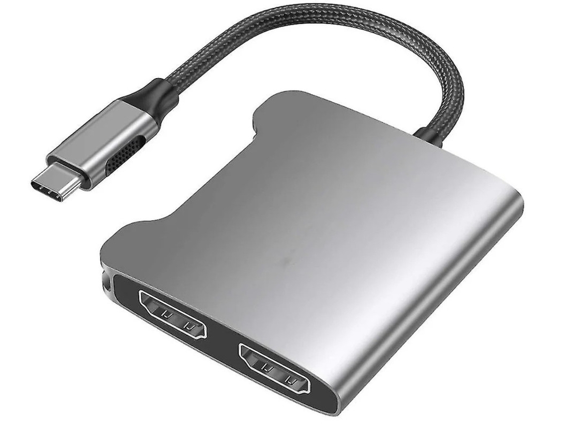 Adaptador USB C para HDMI Monitores duplos de até 4k/30Hz compatível com novos laptops Mac Surface Book 2/Pro 7/Go Xps 13/15 com Yizhood