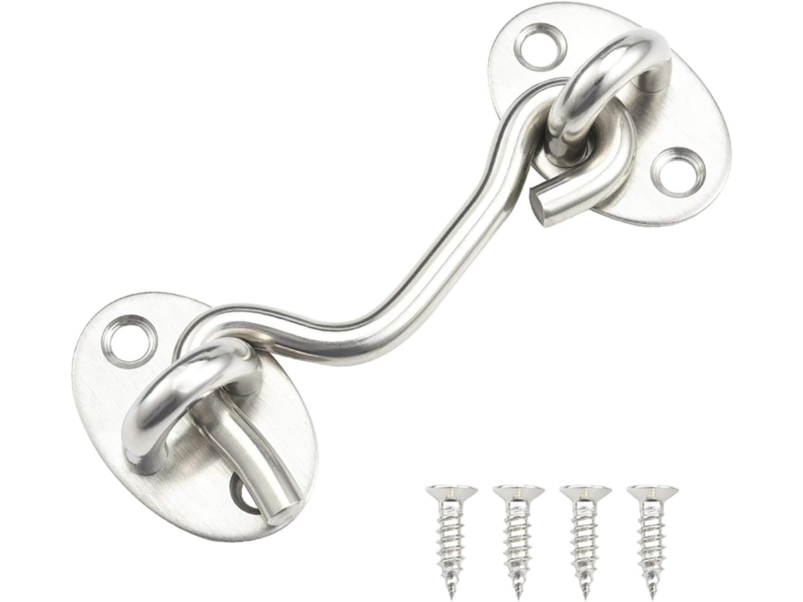 Parafusos E Porcas Para Fechaduras De Portas, Gancho De Cabine, Suporte De Janela Com Distância Silenciosa, Aço Inoxidável, 75 Mm, Prateado