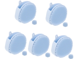 Magiclulu Conjunto De 5-escovas Banho Silicone, Escova De Limpeza Para Banheiro, Escova Doméstica De Silicone Dupla Face