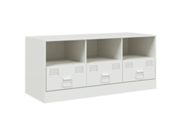 Móvel de Tv 99x39x44 Cm Aço Branco MAISON EXCLUSIVE