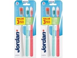 Pack de 2 Escovas de Dentes JORDAN Clean Smile Soft (3 Unidades)