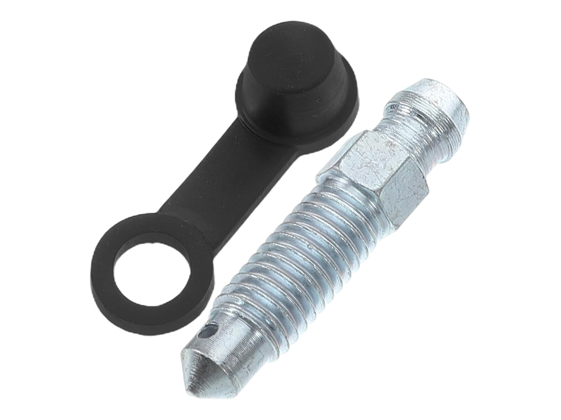 Sangria Parafuso Da Freio Metal Pinça 8x125mm Com Tampa Protetora Prateada