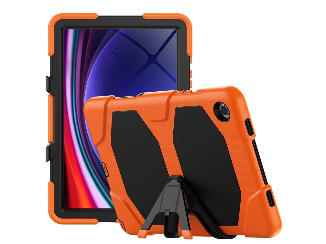 Capa Para Tablet Lurelia, Compatível Com Samsung Galaxy Tab A9 Plus 11 2023 De Silicone E Antidobramento Cor Laranja, Silicone, Proteção Antiquedas