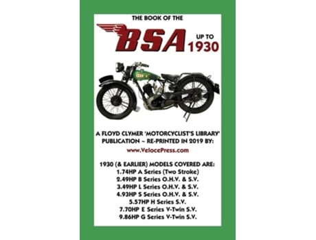Livro Book Of The Bsa Up To 1930 De F J Camm (inglês)