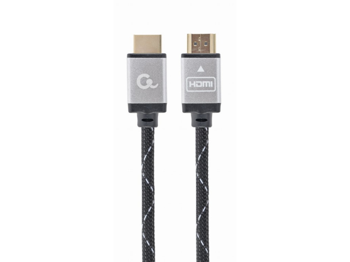 Cabo trançado série HDMI 2.0 4K 60Hz GEMBIRD Select Plus com Ethernet 5M preto