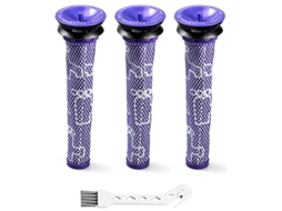 Substituição de filtro de vácuo para Dyson V8, V7, substitui parte 965661-01, 967478-01, 3 pré-filtros com 1 escova de limpeza