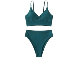 2026 traje de Bikini para Mulher de Cor Sólida Triangular Sexy com Bicos Removíveis